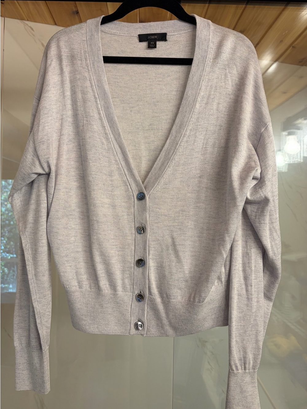 J.Crew silk cashmere V-neck cardigan